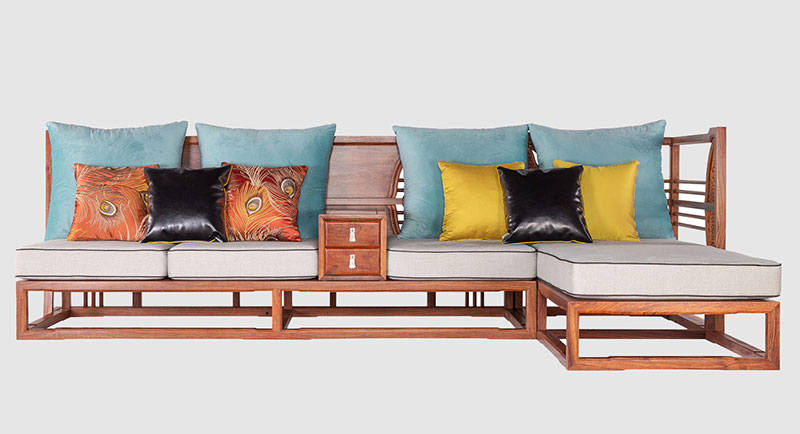 滁州中式家居装修实木沙发组合家具效果图